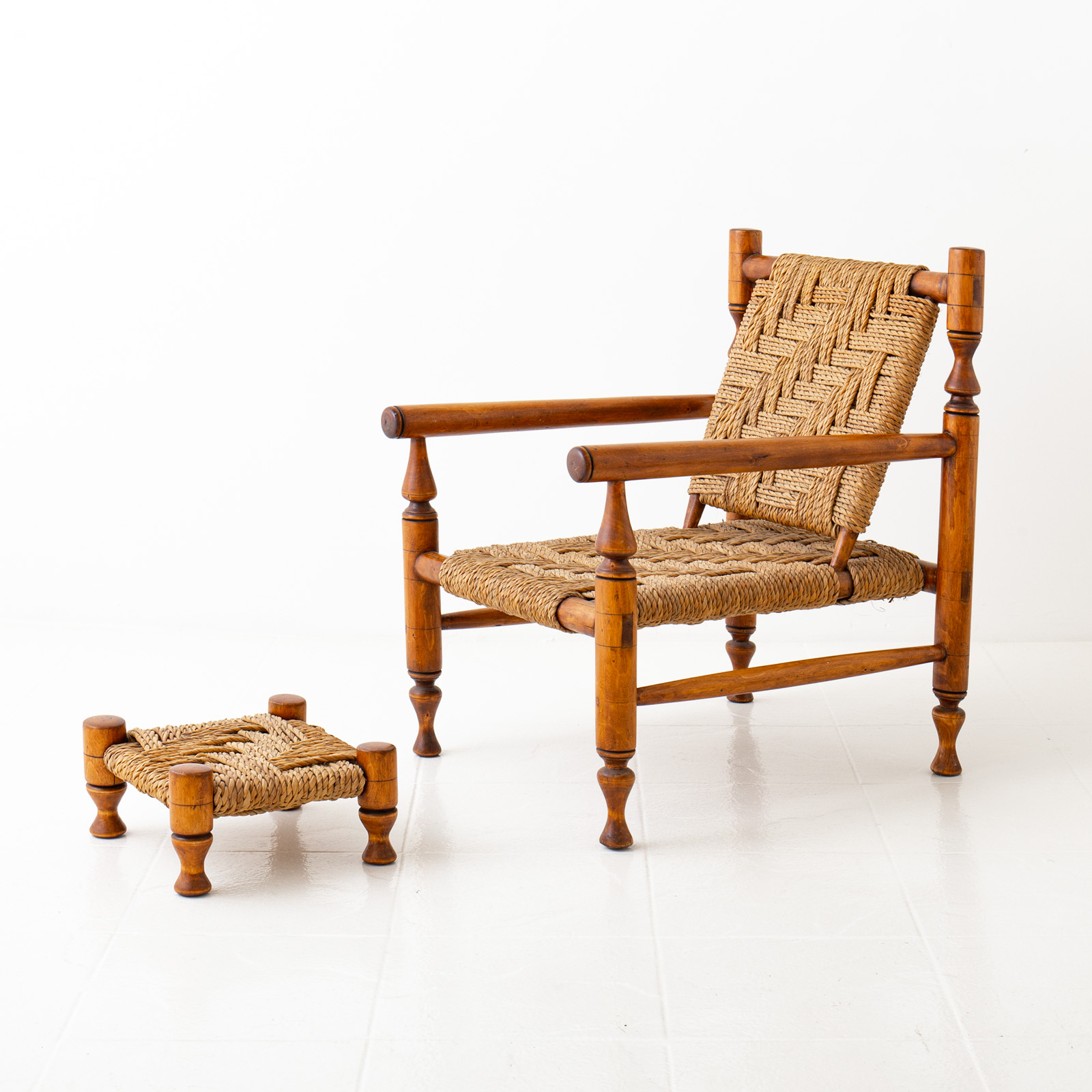 Audoux Minet Armchair and Footstool