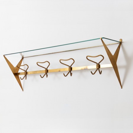 Italian Brass Coat Rack