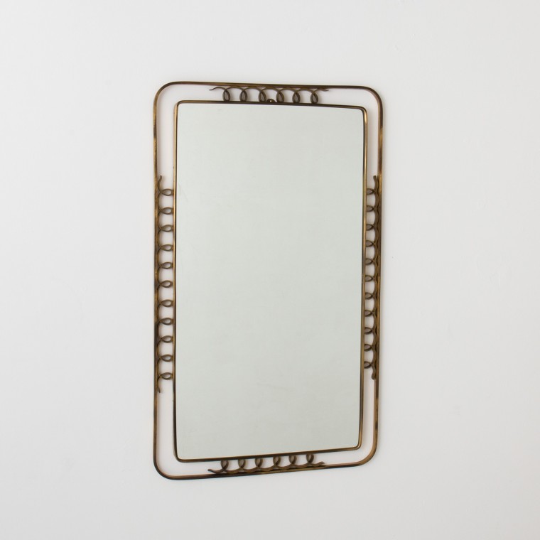 Italian Brass 'Loop' Mirror