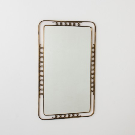 Italian Brass 'Loop' Mirror