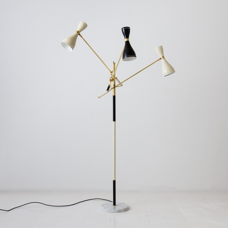 Italian Tri-Arm Floor Lamp