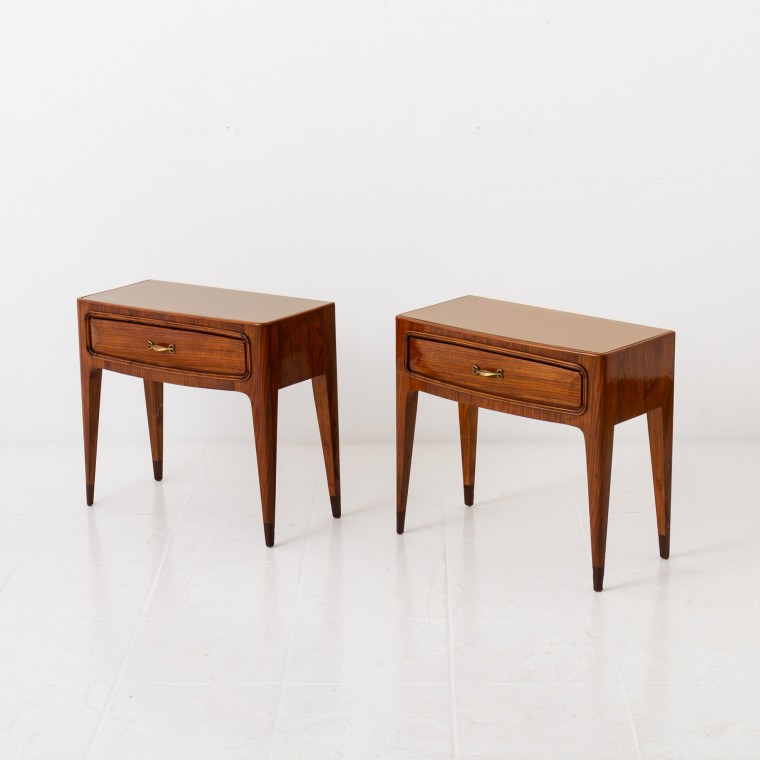 Italian Walnut Bedside Tables